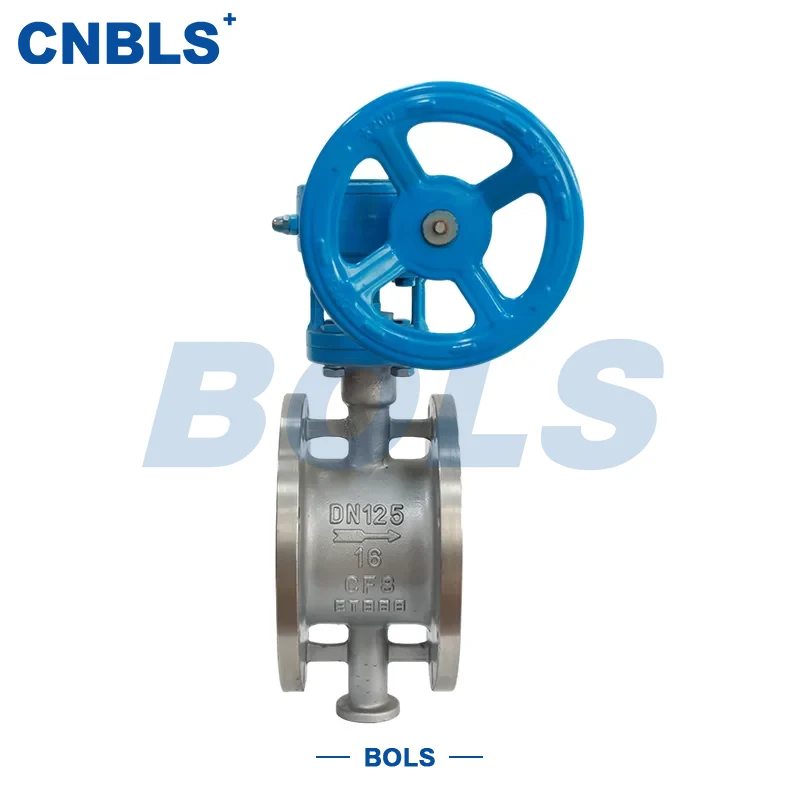 Válvulas borboleta telescópicas de aço inoxidável seladas com metal